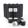 15 Pcs 0.3 oz Paperboard Lip Balm Tubes,Empty Kraft Paper Chapstick Tube Holder,Push-Up Style Biodegradable Solid Perfume Lip Gloss Container for DIY Homemade Balm Container,Natural Packaging- Black