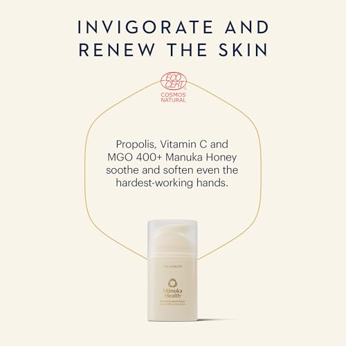 Manuka Health Hydrating Hand Cream with Vitamin C, Manuka Honey &Propolis ? 50 ml / 1.69 oz ? Natural Hand Cream for Dry Cracked Hands, Hydrates, Protects & Supports Skin Health