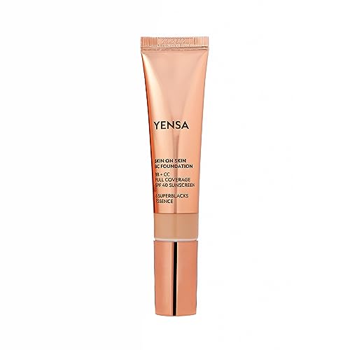 YENSA Skin on Skin BC Foundation - Full Coverage BB & CC Cream with SPF 40