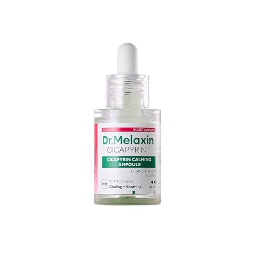 Dr. Melaxin Cicapillin Calming Ampoule, 1.0 fl oz (30 ml), Cooling Trouble Niacinamide, Aperida, Leaf Extract, Beauty Essence, Korean Skin Care, Korean Cosmetics [Official and Genuine]