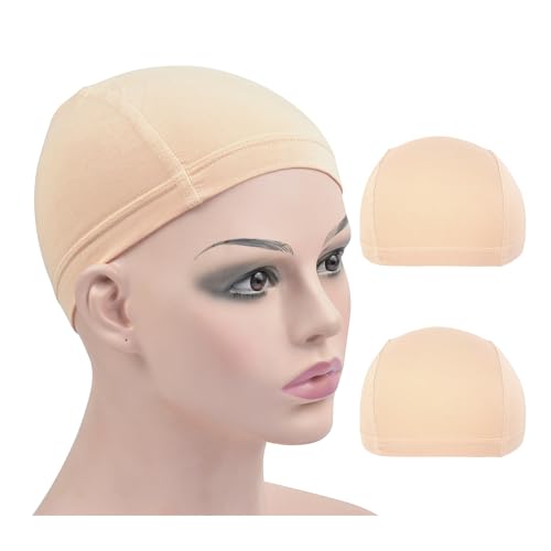 Bamboo Fiber Wig Cap - 2 Pack Elastic Breathable Liner
