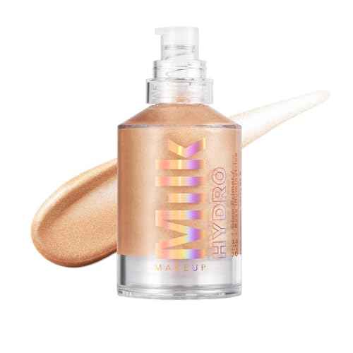 Milk Makeup Hydro Grip + Glow Primer with Hyaluronic Acid ? Illuminating Face Primer Grips Makeup for Up to 12 Hours ? Silicone-Free, Hydrating Formula with Radiant, Golden Finish ? 1 oz