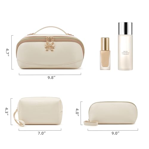 YTL Travel Makeup Bag 3-Piece Set - Waterproof Cosmetic Organizer