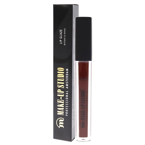 Make-Up Studio Amsterdam Lip Glaze - High Shine, Hydrating, Long-Lasting Maroon Lip Gloss - 0.13 Oz