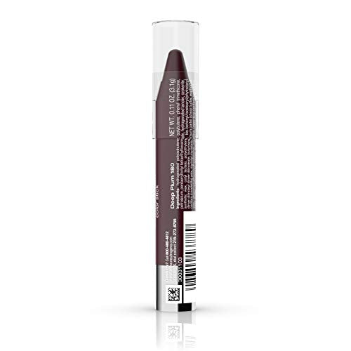 Neutrogena MoistureSmooth Color Stick for Lips, Moisturizing and Conditioning Lipstick with a Balm-Like Formula, Nourishing Shea Butter and Fruit Extracts, 180 Deep Plum, .011 oz (Pack of 2)