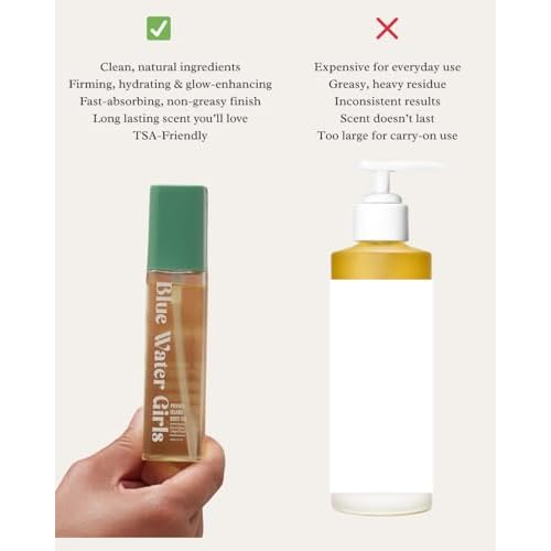 Private Island Body Oil with Collagen Peptides ? Deeply Hydrating After-Shower Oil for Winter-Dry Skin ? Firming, Nourishing & Barrier-Restoring with Shea Oil, Sweet Almond Oil & Squalane (3.4 oz)