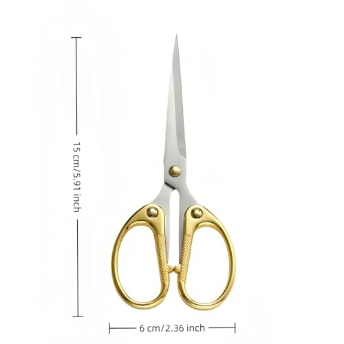 6.3 Inch Stainless Steel Office Scissors - Ambidextrous Multi-Purpose Shears