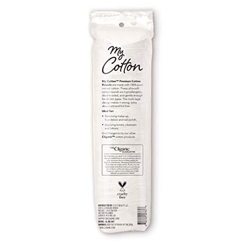My Cotton Premium Cotton Rounds for Face (3 Pack) | Makeup Remover Pads, Hypoallergenic, Lint-Free | 100% Pure
