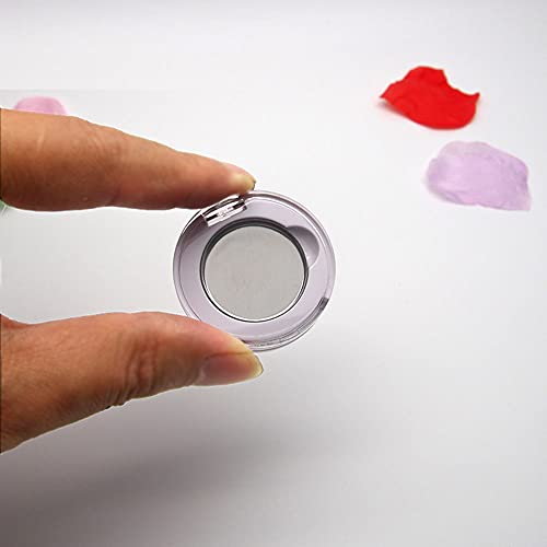 Luzen 4Pcs Round Eyeshadow Containers with Magnet - Empty Refillable