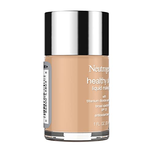 Neutrogena Healthy Skin Liquid Makeup Foundation, Broad Spectrum SPF 20 Sunscreen, Lightweight & Flawless Coverage Foundation with Antioxidant Vitamin E & Feverfew, 115 Cocoa, 1 fl. oz(pack of 2)