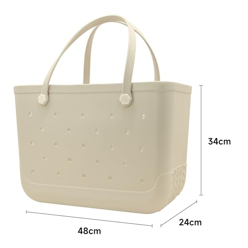 X-Large Waterproof Sandproof Beach Tote Bag with Zipper Pocket