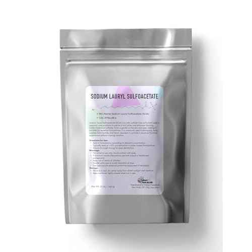 SLSA Sodium Lauryl Sulfoacetate Powder Cosmetic Grade 8 oz / 226 g - Organic Gentle Foaming Surfactant for Shampoos, Body Washes, and Bath Bomb DIY Personal Care Supplies by Talsen Chemicals