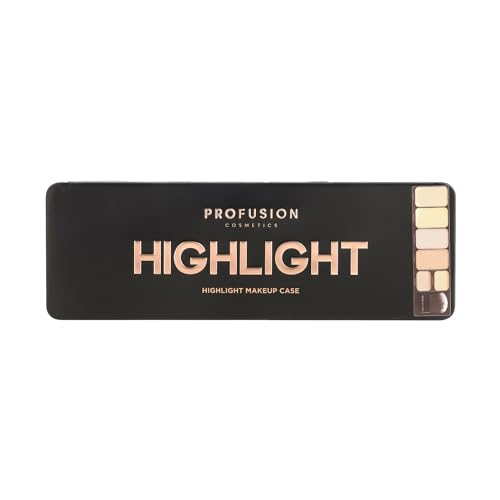 Profusion Highlight Pro Makeup Case - 5 Shades with Mirror