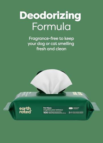 Unscented Earth Rated Dog Wipes 100ct - Gentle Paw & Body Grooming Wipes