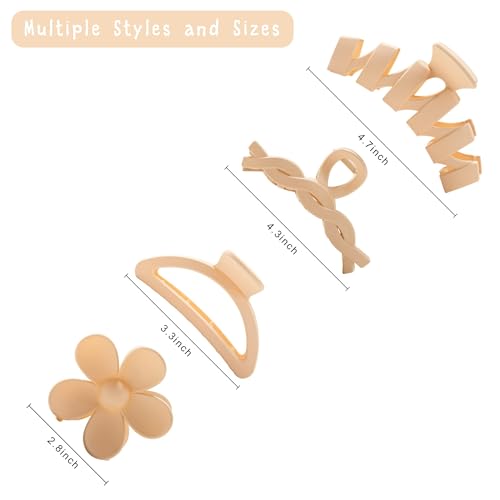 8PC Claw Hair Clips Set for Thick Hair - Sunolga