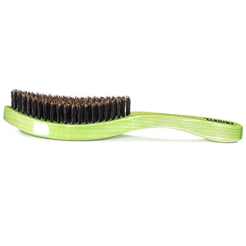 Torino Pro Medium Curved Wave Brush By Brush King #1960-360 Curved Medium - Extra firm Medium bristles with Wavy design handle - for 360 waves - Great for coarse hair wavers