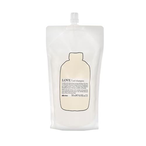 Davines LOVE Curl Shampoo, Enhancing Volume Taming Gentle Formula for Wavy and Curly Hair - Softens, Hydrates, and Boosts Curl Elasticity with Almond Extract, 16.9 Fl Oz