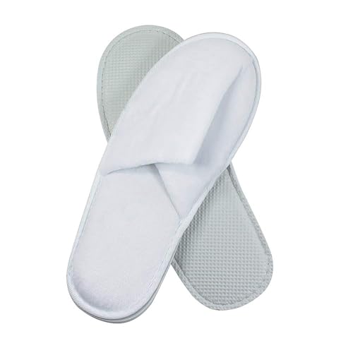 World Amenities | Premium Spa Slippers Bulk Unisex | Closed Toe, Individually Wrapped | Hotel Slippers Travel Amenities Ultra Soft