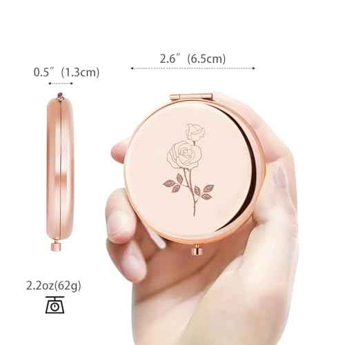 Compact Mirror Round 2.6¡± Metal Double Sided 1X/2X Engraved Pocket Mirror Gifts for Women Mom Wife Sister Daughter Niece Granddaughter (RG01)