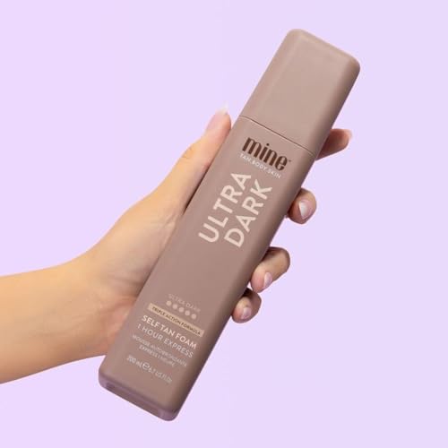 MineTan Dark Self Tanning Foams | Bronze Collection - Best Fake Tanner Mousse for a Deep Instant Bronzing Glow, 1 Hour Express, Face & Body, Ultra Hydrating Formula, Coconut Scented, 6.7 Fl Oz