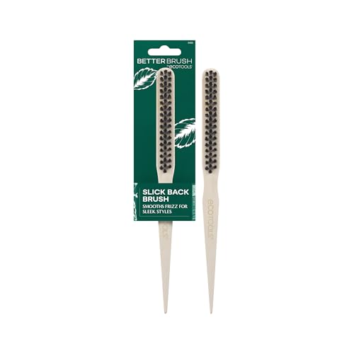 EcoTools Slick Back Hairbrush - Bamboo Handle, Vegan Boar Bristles