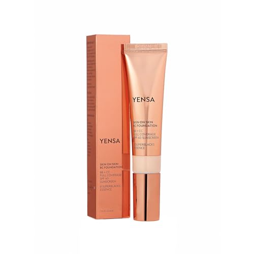 YENSA Skin on Skin BC Foundation - Full Coverage BB & CC Cream with SPF 40