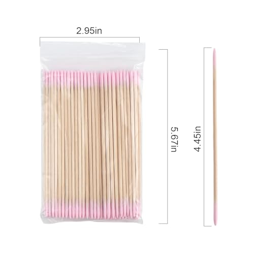 500pcs Disposable Cotton Swabs Double Head Pointed Tip