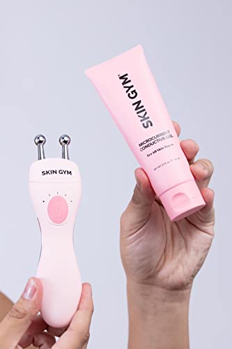 Skin Gym Microcurrent Gel for Face - Conductive Gel for Microcurrent Wand to Hydrates & Nourishes Skin, For All Skin Types, Microcurrent Conductive Gel for Face & Body for Microcurrent Devices, 2.7 oz