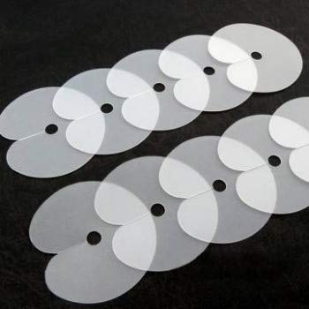 25 Pieces Heat Shield Guards for Hair Extension Bonding, Round Circular and Single Hole, Clear Fusion Glue Protector Templates