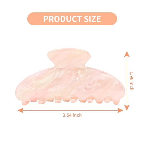 Large Acrylic Claw Hair Clips for Thick Hair (2-Pack)
