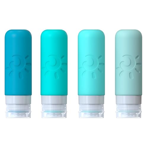 Zafit Multicolored TSA Approved Travel Bottles Set 3oz Leakproof Refillable Toiletry Containers