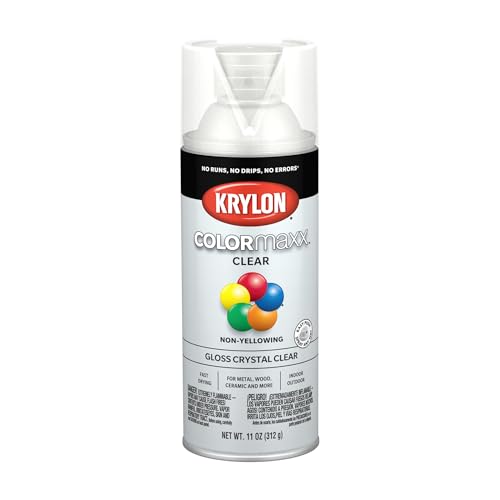Krylon COLORmaxx Clear Gloss Spray Paint 11oz - Indoor & Outdoor Finish