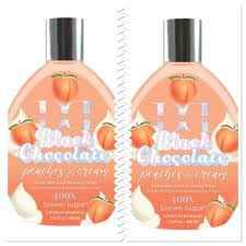 Brown Sugar Peaches & Cream 400X Double Dark Black Chocolate Bronzing Whip Tanning Lotion – Ultra Rich Skin Softening Formula for Deep, Long-Lasting Color – 13.5 oz
