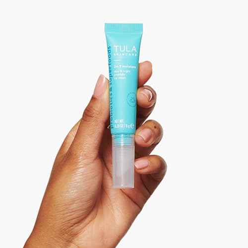 TULA Skin Care 24-7 Moisture Day & Night Peptide Lip Mask - Peptides, Hyaluronic Acid & Vitamin E deeply Nourish & Hydrate lips, 0.28 oz.