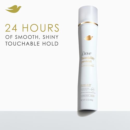 Dove Flexible Hold Hairspray 6 ct Protect Micro-Mist for Long-lasting Hold, Protection Against Humidity All-day Flexible Hold for 24H Frizz Control 5.5 oz
