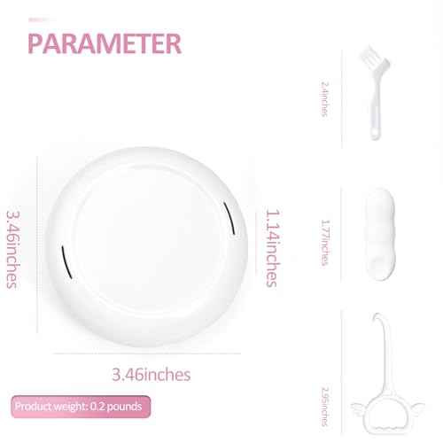 Retainer Case Slim Aligner Case with Vent Holes Removable Inner Tray Silicone for Easy Cleaning (White Pink)