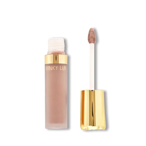 Winky Lux Rose Petal Liquid Eyeshadow, Longwear, Buildable, High-Pigment, Blendable, Crease-Proof, with Hydrating Vitamin E & Mango Seed Butter, Clean Beauty, Cruelty-Free, Vegan, Chamomile Matte