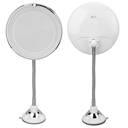 10X Magnifying Makeup Mirror with LED Light & Suction Cup