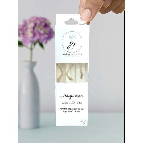 Honeysuckle Cuticle Oil Trio (CLEAN BEAUTY AWARD WINNER) Professional Manicure and Pedicure Set- Nourishes, Strengthens, Protects (Pack of 3)