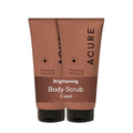 Acure Brightening Body Scrub - Exfoliating Body Scrub with Sea Salt, Scrubber for Men & Women to Smooth Sensitive Skin & Remove Dead Skin Cells, Exfoliator with Clay & Niacinamide - 6 fl oz (2 Pack)