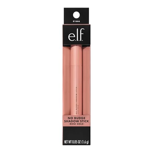 e.l.f. No Budge Metallic Eyeshadow Stick Rose Gold - Long-Lasting Cream & Liner