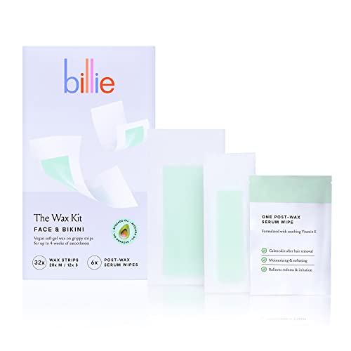 Billie Wax Kit - Face & Bikini Hair Removal - 32 Strips