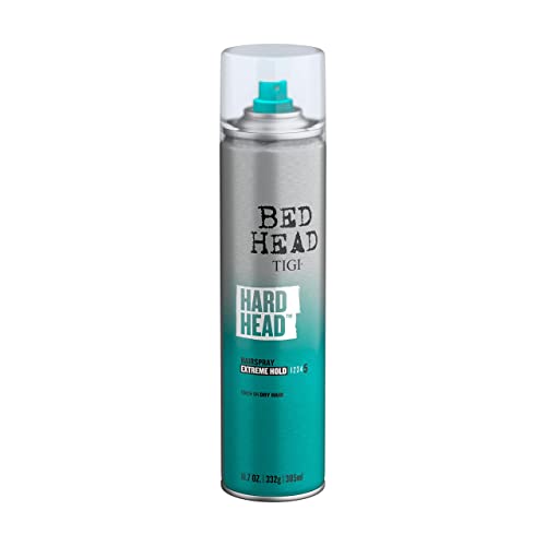 TIGI Bed Head Queen For A Day Thickening Spray for Fine Hair 10.5 oz & ead Hard Head Hairspray for Extra Strong Hold 11.7 oz