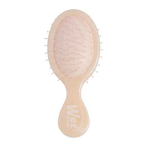 Wet Brush Mini Detangler Hair Brush, Cream (Iridescence Icon), Detangling Travel Hairbrush, Ultra-Soft IntelliFlex Bristles Glide Through Tangles with Ease, Pain-Free, All Hair Types, Limited Edition