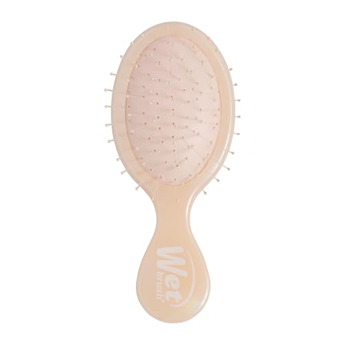 Wet Brush Mini Detangler Hair Brush Iridescence Icon Cream Travel Brush - Soft IntelliFlex Bristles