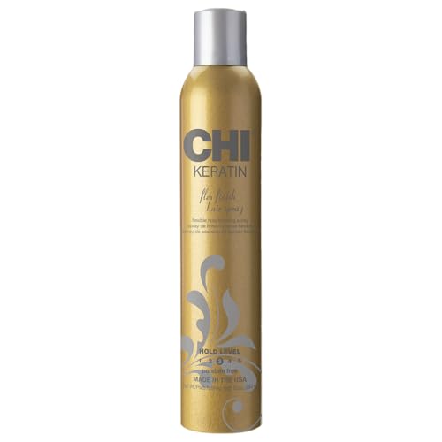 CHI Keratin Hair Spray 10 oz & Shine Infusion Anti-Frizz Shine Spray 5.3 oz Hair Care Bundle