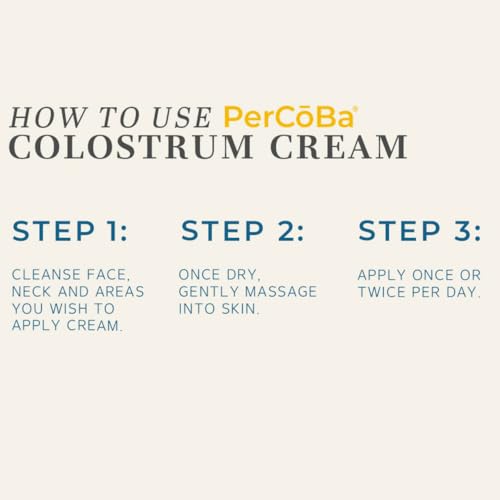 PerC?Ba Colostrum Rejuvenating Cream - Anti-Aging Face, Neck & Hand Moisturizer with Vitamin A, E, and Jojoba - Non-Greasy Hydrating Cream for Radiant, Youthful Skin - 1.7 fl.oz.