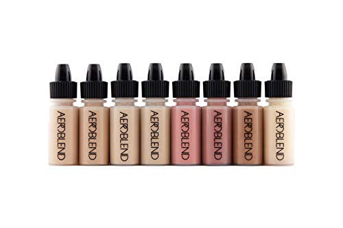 Aeroblend Airbrush Makeup Kit with 8 Shades & Compressor