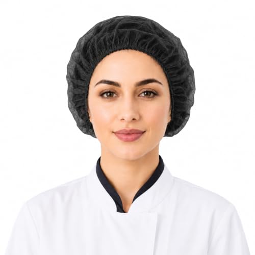 Disposable Bouffant Caps 100 Pack, 21" Hairnets for Food Service