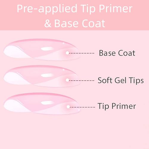 Kocymin Press On Nails, 5 sets 15 size | Increased Adhesion | Pre-applied Coat | Reusable & Damage-free Removal | 3 Weeks Lasting, No Glue Included (H-L-Coffin)